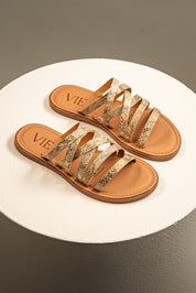 Sandalia Gladiador Snake Shine