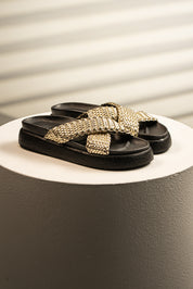 Sandalia Tejido Luxe Gold