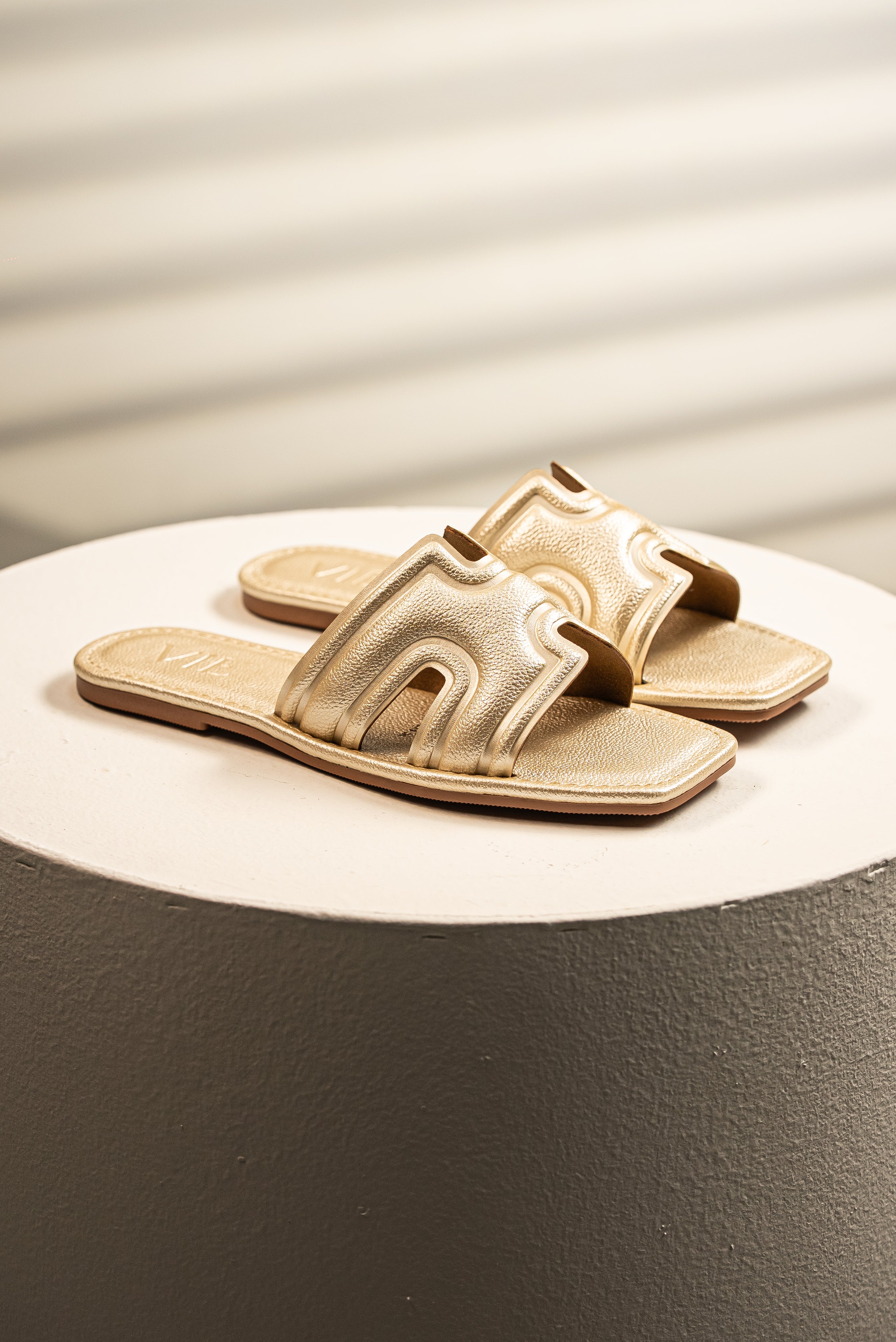 Sandalia Slide Midas Dorado