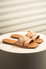 Sandalia Slide Minimal Nude