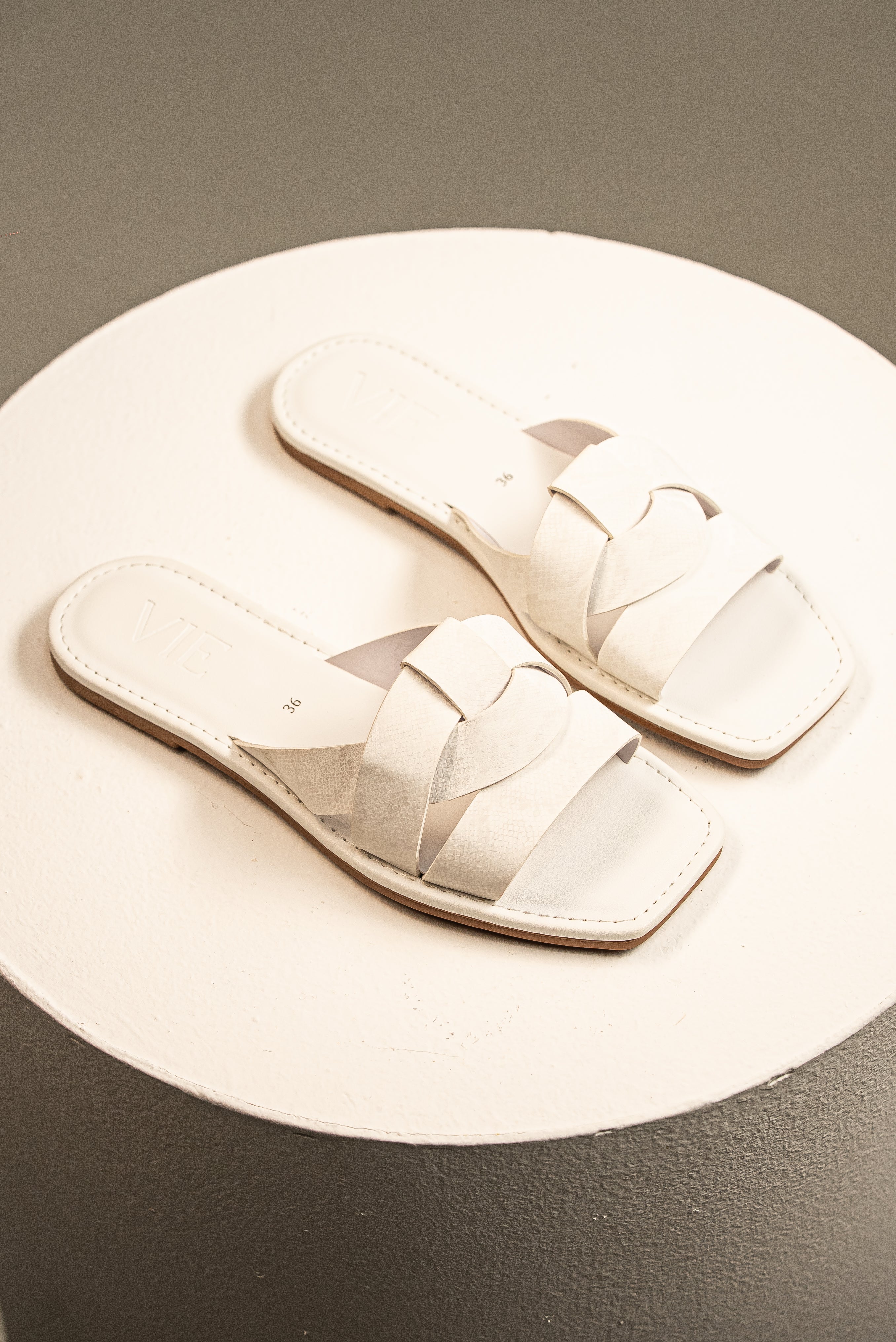 Sandalia Slide Amalfi Cream