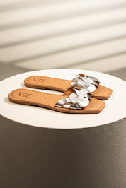 Sandalia Slide Venus Plateada