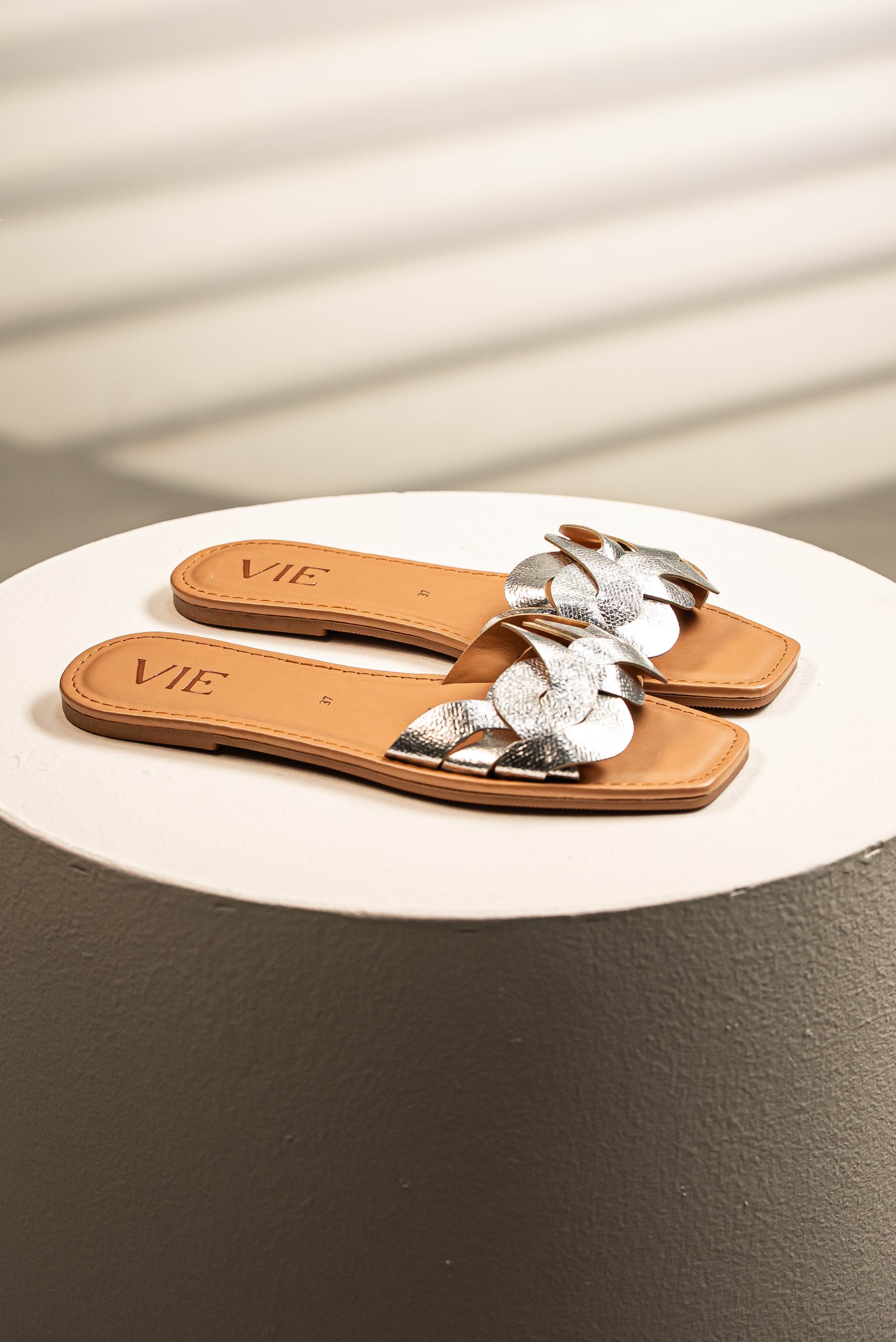 Sandalia Slide Venus Plateada