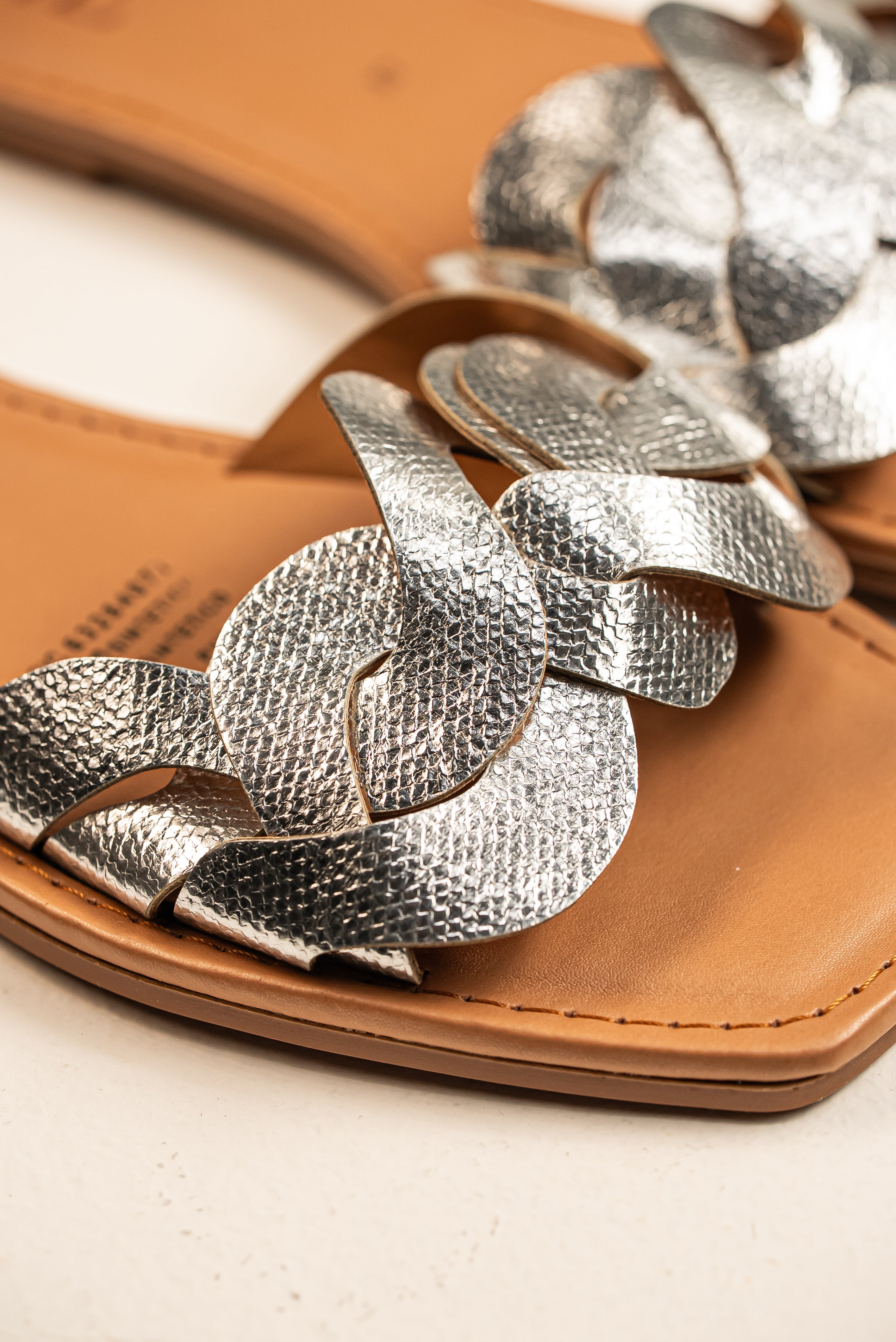 Sandalia Slide Venus Plateada