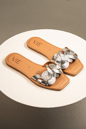 Sandalia Slide Venus Plateada