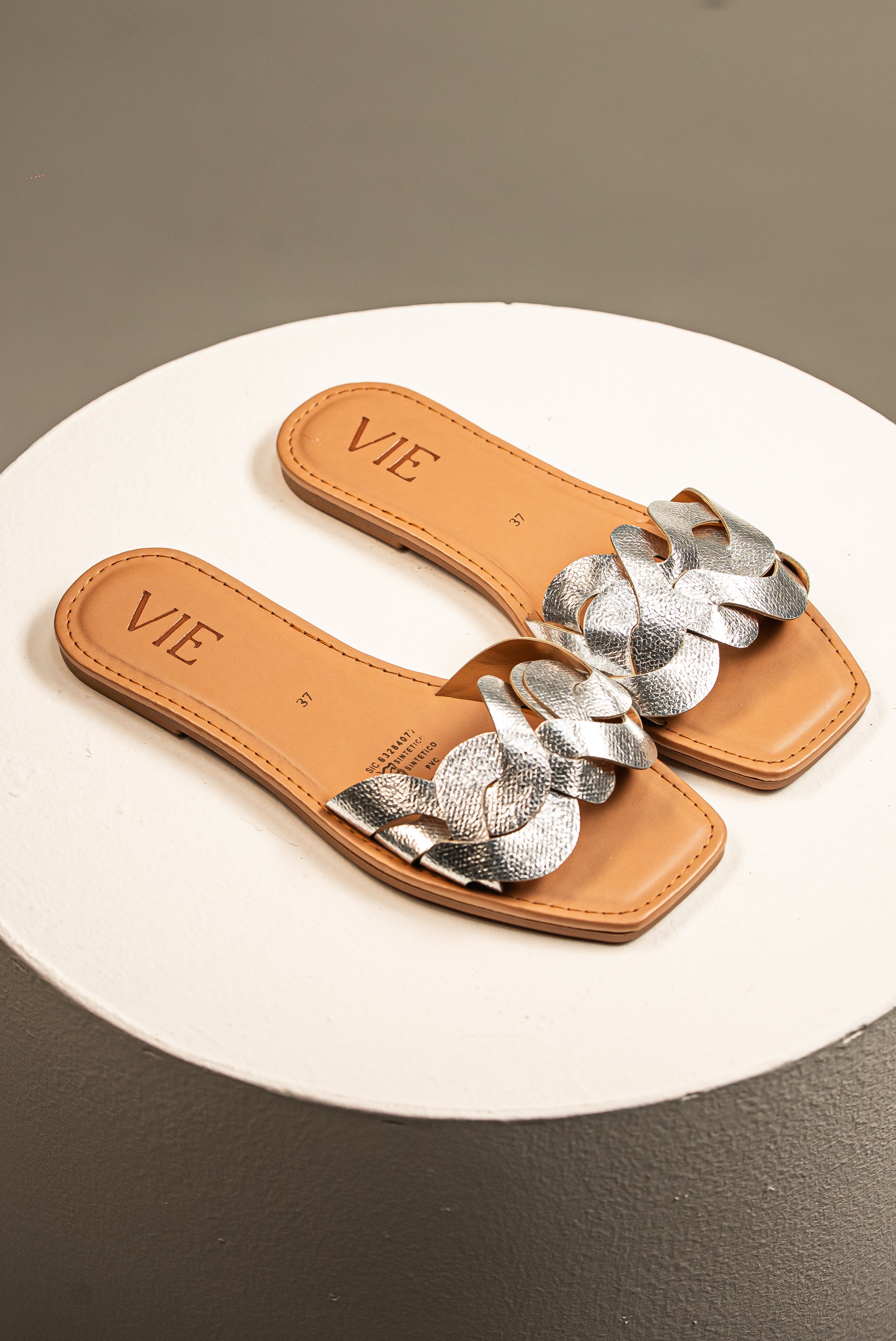 Sandalia Slide Venus Plateada