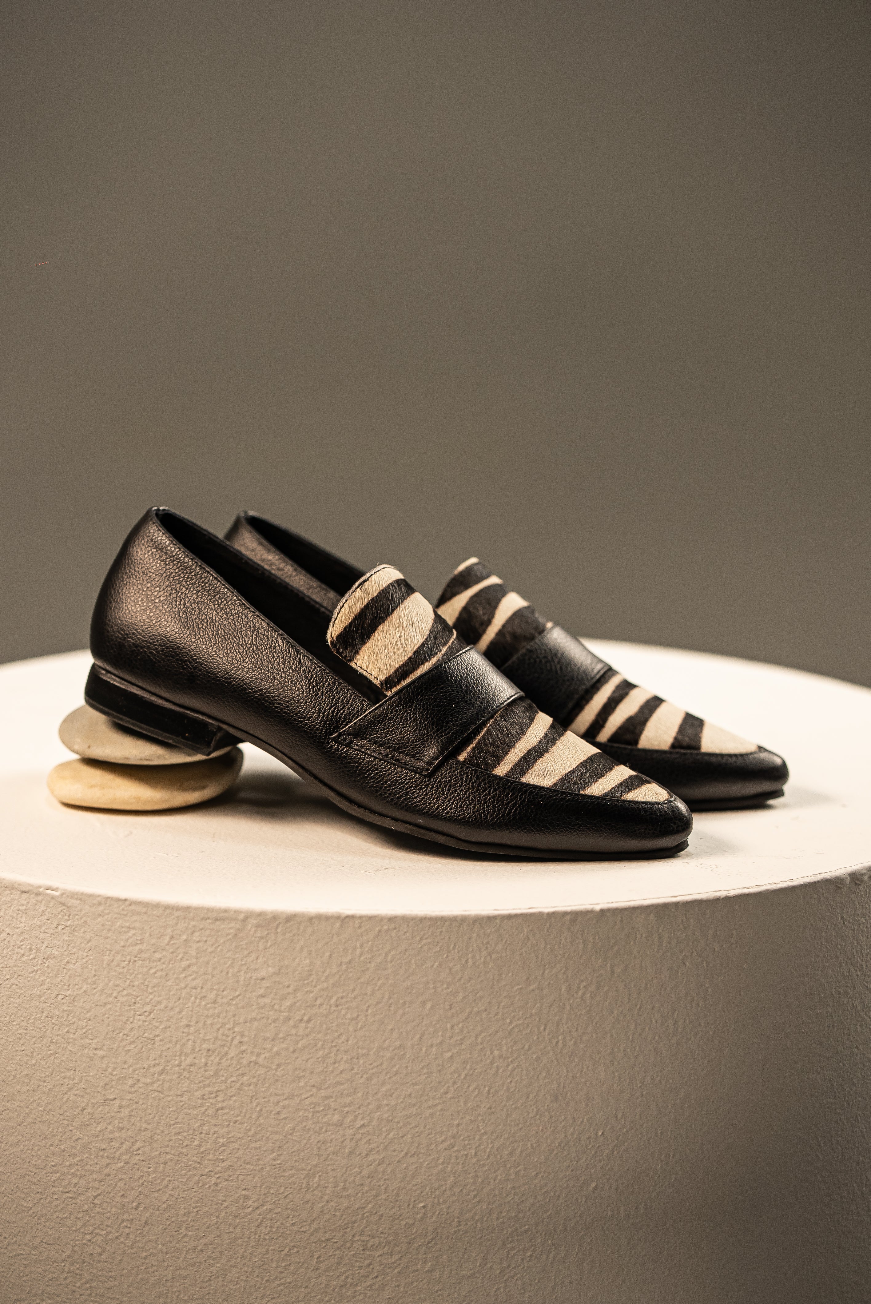 Mocasín Amada Piel Cebra