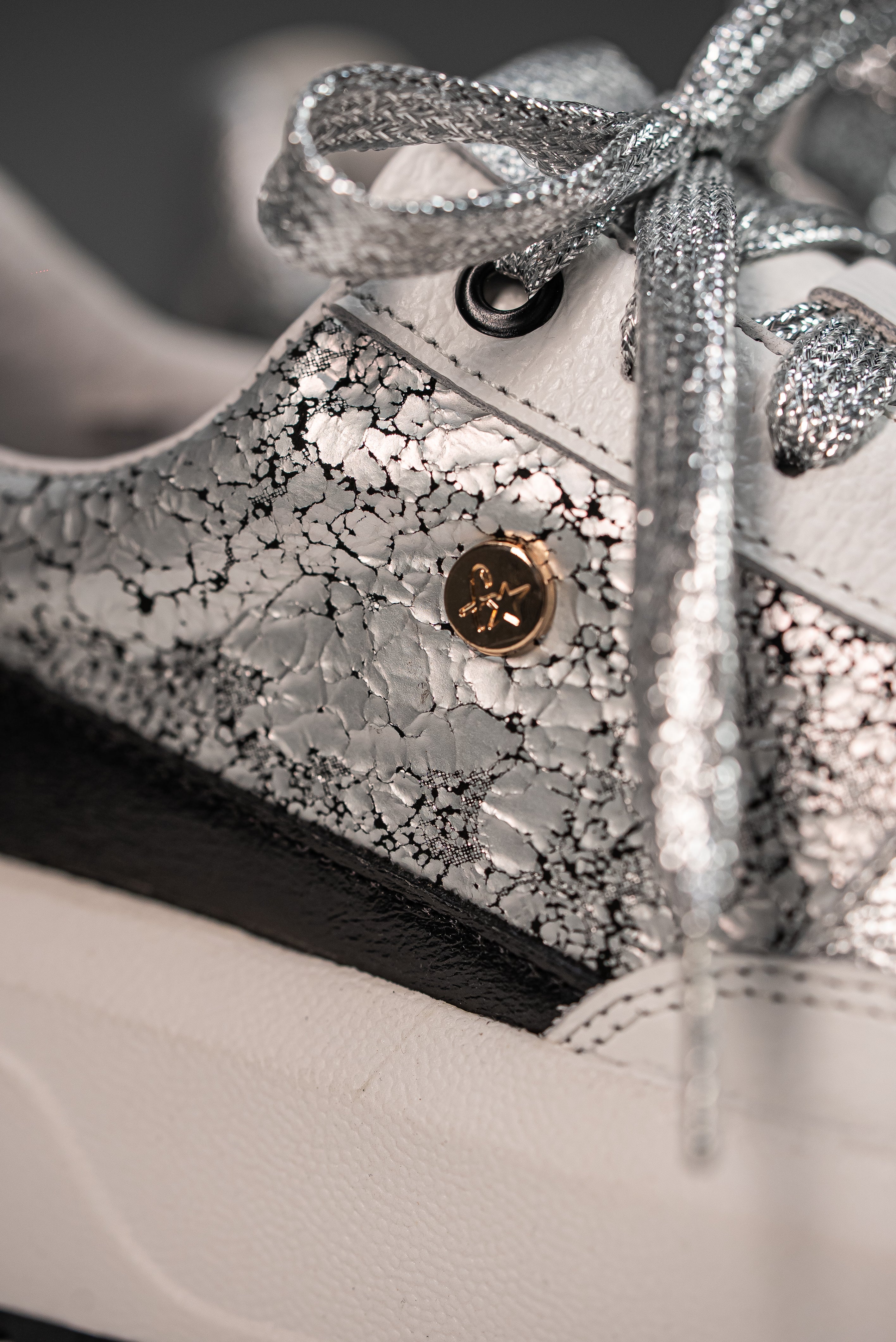 Tenis Silver Crackle