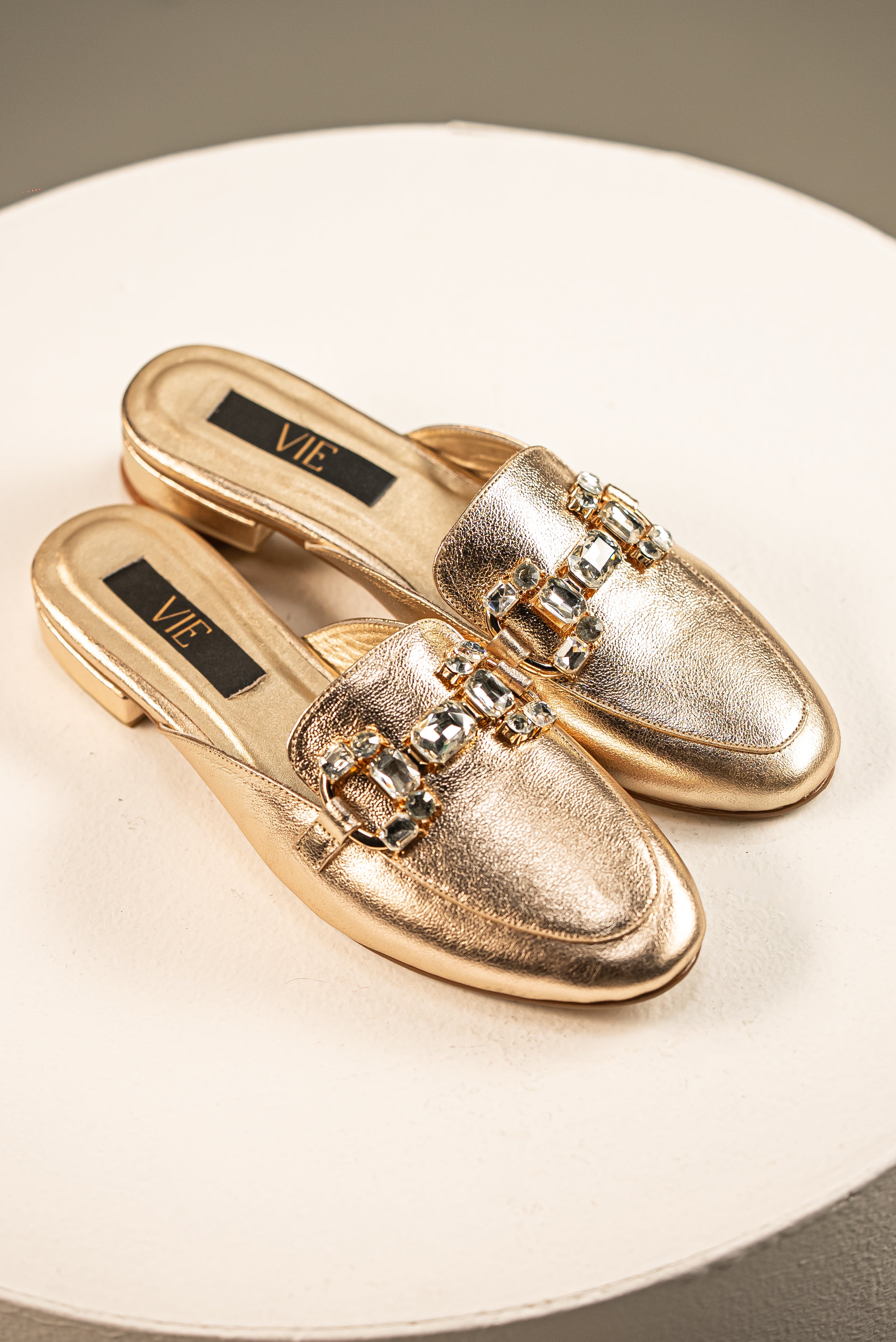 Mules Carolina Espejo Dorado