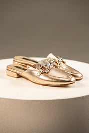 Mules Carolina Espejo Dorado