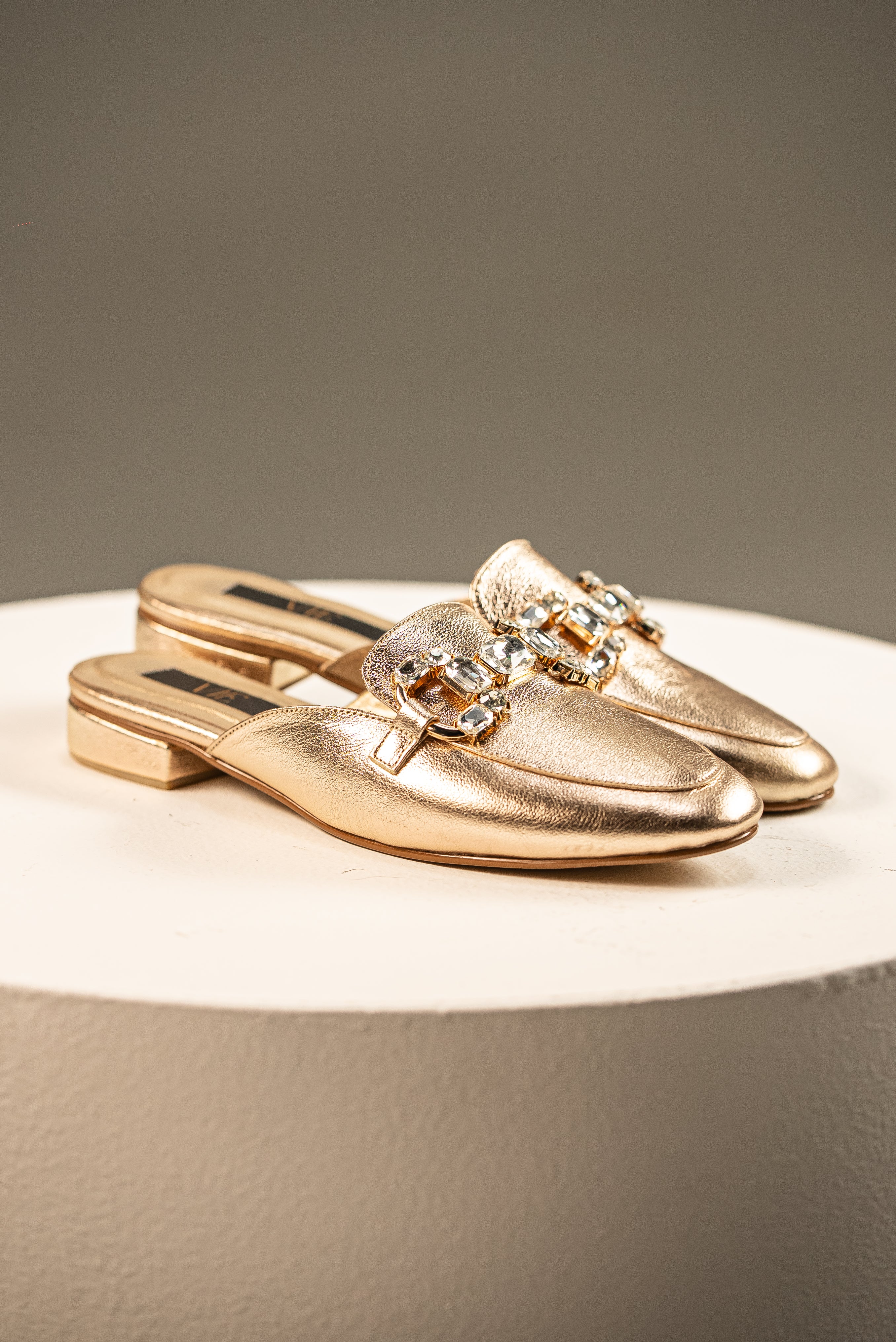 Mules Carolina Espejo Dorado