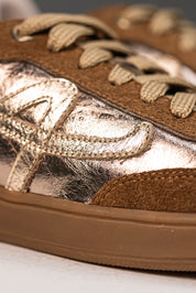 Sneakers Metalizados Bronce