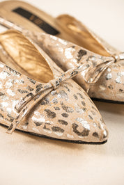 Mules Stella Glitter Plata