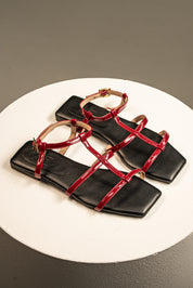 Sandalia Strappy Red Chic