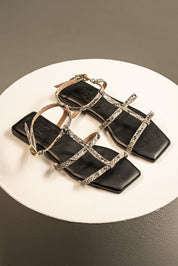 Sandalia Strappy Viper Gris