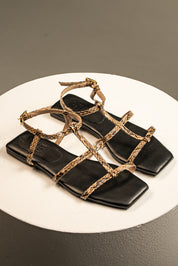 Sandalia Strappy Animal Print