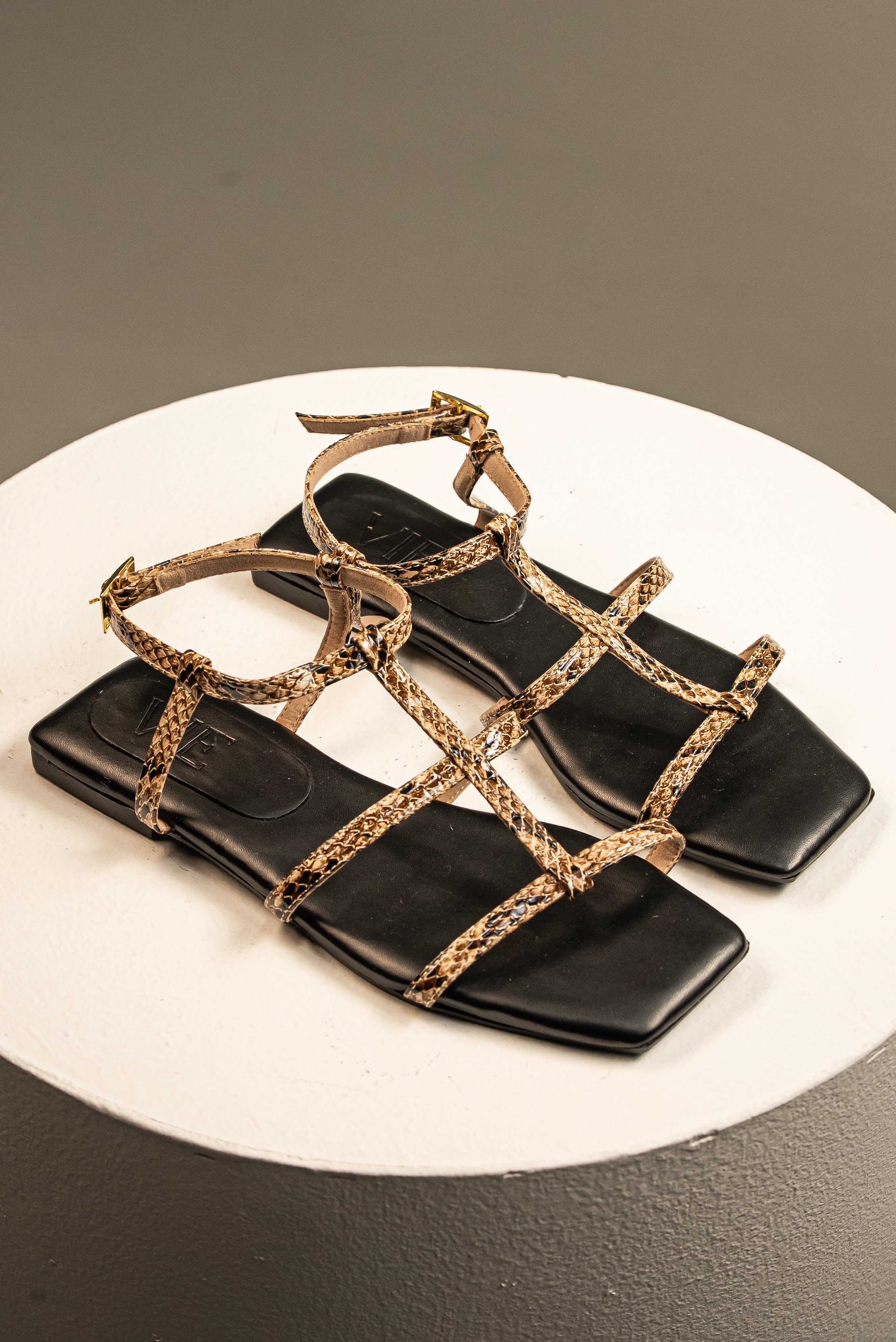 Sandalia Strappy Animal Print