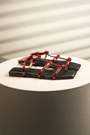 Sandalia Strappy Red Chic