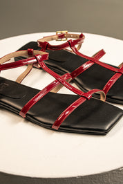Sandalia Strappy Red Chic