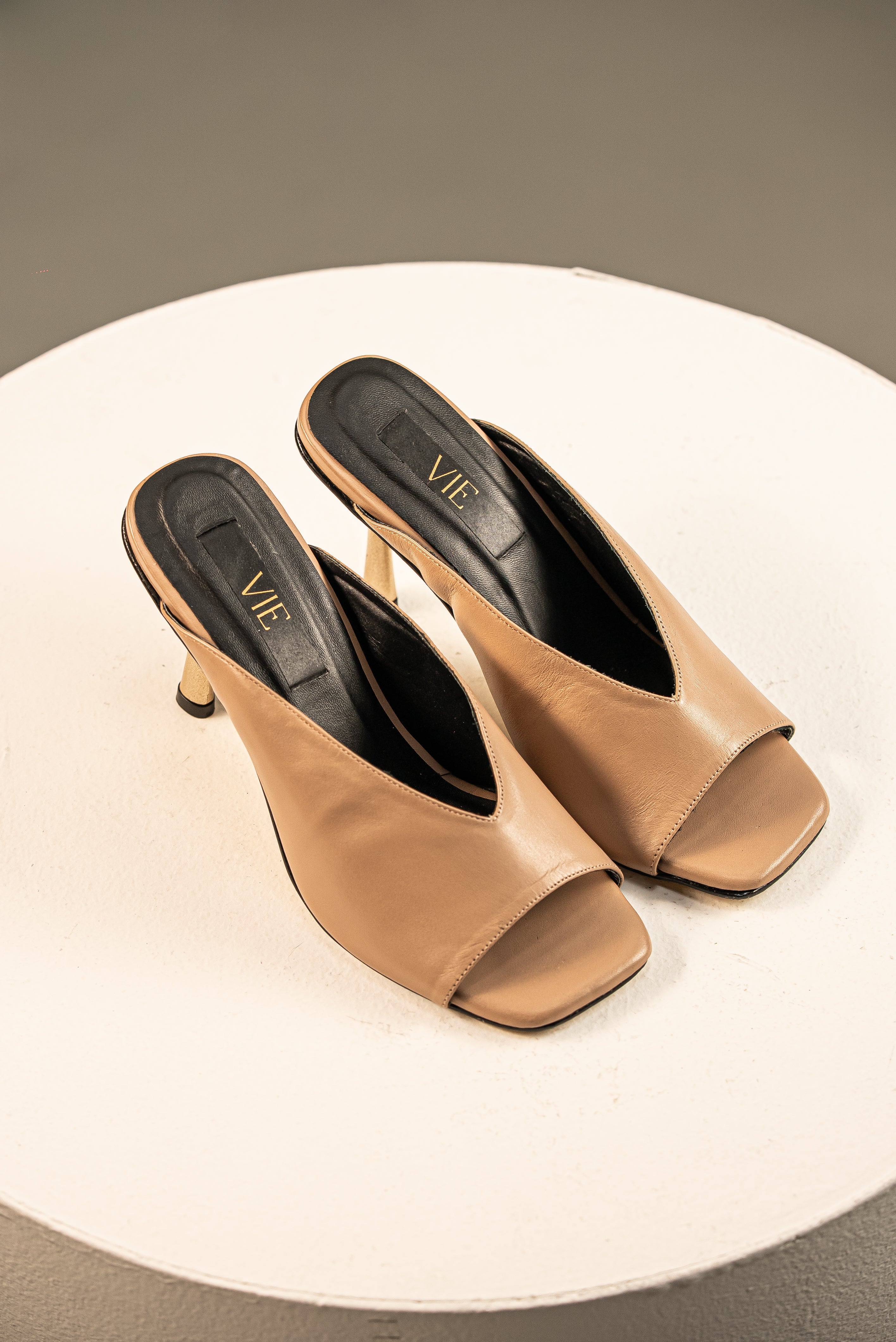 Tacón Nude Esculpido