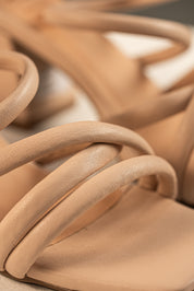 Tacón Bloque Nude Wrap