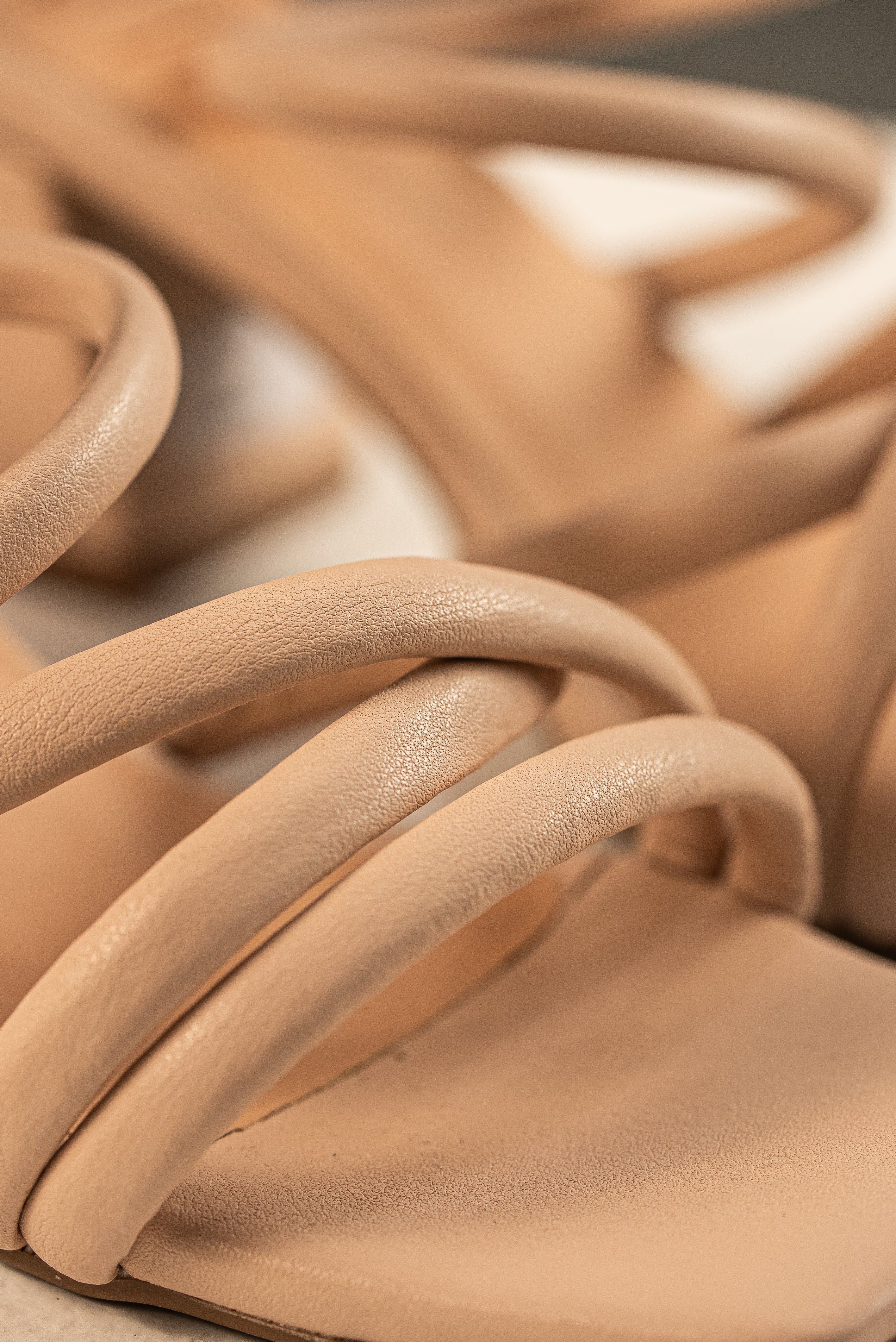 Tacón Bloque Nude Wrap