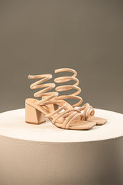 Tacón Bloque Nude Wrap