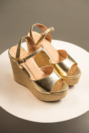 Tacón Yute Golden Esparto