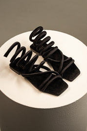 Sandalia Gladiadora Terciopelo