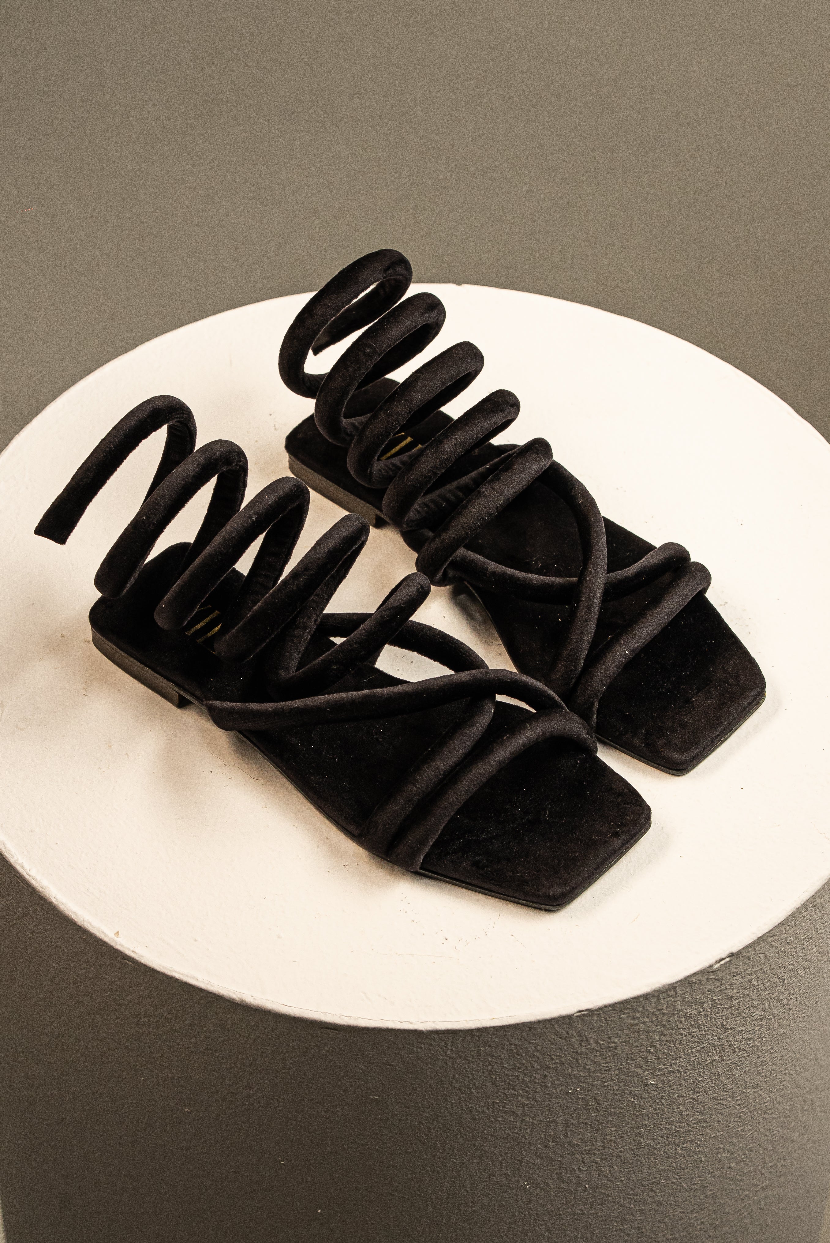 Sandalia Gladiadora Terciopelo